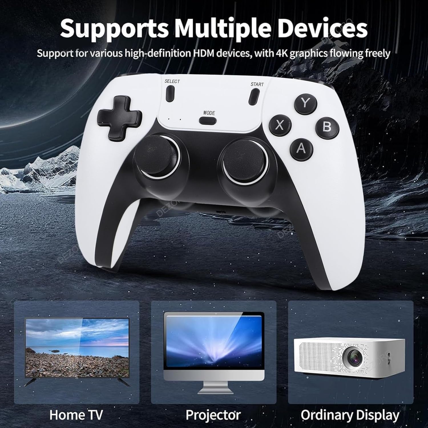 Drahtlose Retro-Gaming-Konsole Mit Über 12.000 Spielen, 4K-Ausgabeunterstützung, Kompatibel Mit Fernseher, Projektor Und Display (64G)