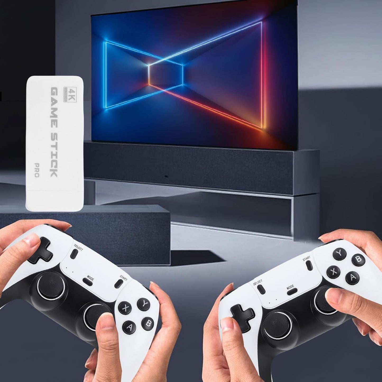 Drahtlose Retro-Gaming-Konsole Mit Über 12.000 Spielen, 4K-Ausgabeunterstützung, Kompatibel Mit Fernseher, Projektor Und Display (64G)