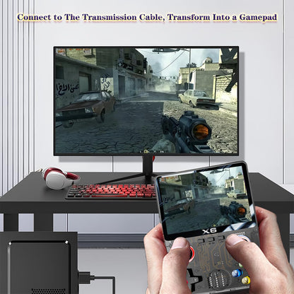 Retro-Handheld-Spielkonsole, X6 Retro Spielekonsole, Unterstützt 11 Arten Von Emulatoren, Darunter Mehr Als 10.000 Arten Von Spielen, Duales 3D-Joystick-Design, 3,5-Zoll-Ips-Hd-Farbbildschirm,